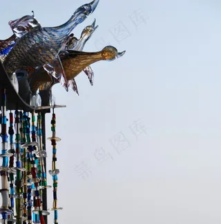 玻璃，布拉诺，穆拉诺，岛，鹅，天空，威尼斯