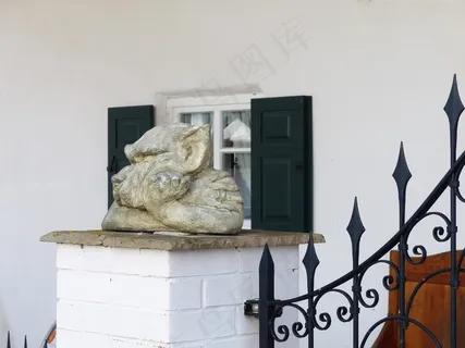 雕像,花园雕像,狼,狗,严峻,不高兴,无聊 雕像,花园雕像,狼,狗,严峻,不高兴,无聊