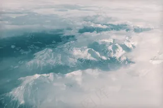 山，意见，鸟瞰图，性质，云，天空，高峰