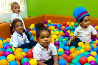 儿童，学校，乐趣，撞球，欣赏，颜色