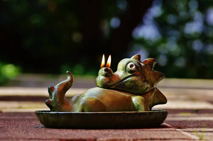 龙，火，鼻孔，滑稽，可爱，图，石头