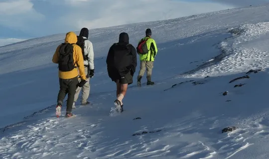 爬山，冒险，山，雪