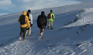 爬山，冒险，山，雪