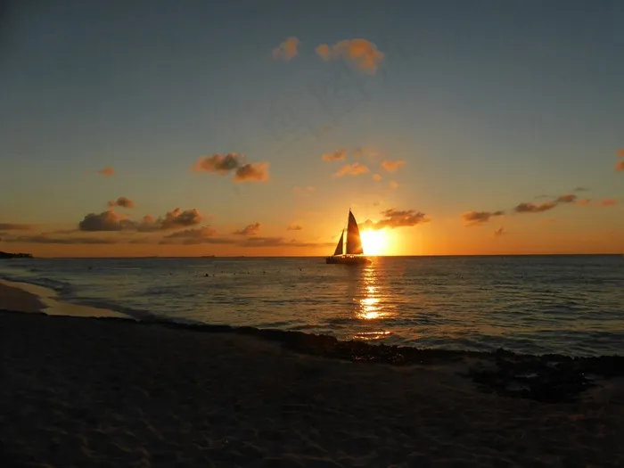 日落，太阳，Abendstimmung，太阳和大海