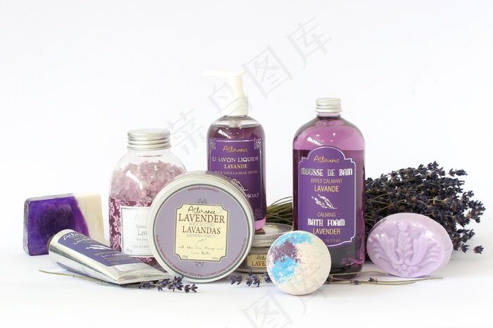薰衣草产品，肥皂，身体，化妆品，油