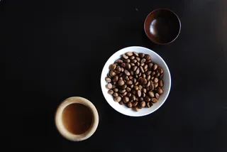 抽象，黑色背景，种子，碗，光