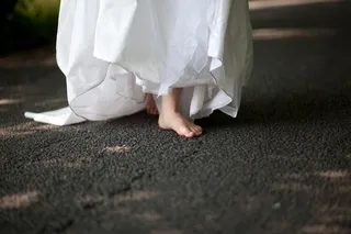 新娘，路，连衣裙，伴娘礼服，户外