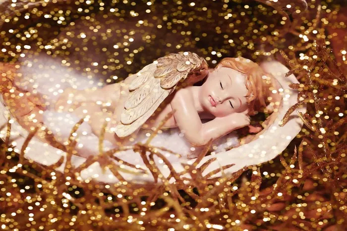 吸顶灯,烧火龙,油画,美女,婚纱写真,睡在发光的草丛中的小天使