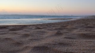 海滩，沙，日落，海，景观，夏天，海洋