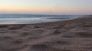 海滩，沙，日落，海，景观，夏天，海洋