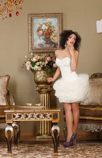 夫人，连衣裙，白色，时尚，时尚，伟大，在家