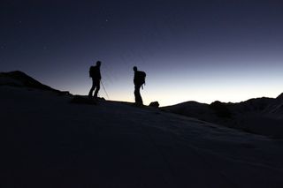 滑雪游览，早晨，清晨