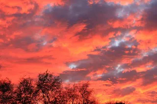 日落，余辉，明亮，天空，风景如画，平静