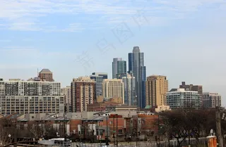 芝加哥，伊利诺伊州，美国，天际线，摩天大楼