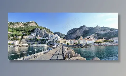 阿马尔菲，意大利，端口，阿马尔菲海岸，夏天，沧海，海岸