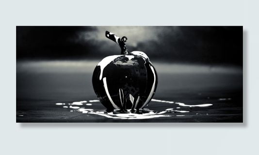 玻璃苹果，静物的抽象形象