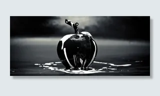 玻璃苹果，静物的抽象形象