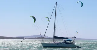 帆船，海，海滩，海洋，帆，水，海岸