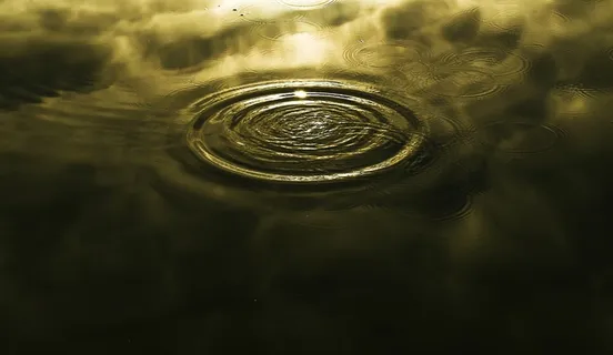 飞溅,水,下降,日落,反射 飞溅,水,下降,日落,反射