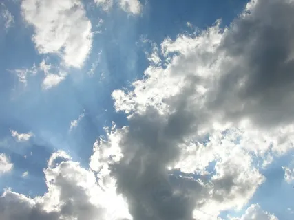 云，天空，蓝色