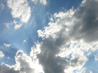 云，天空，蓝色