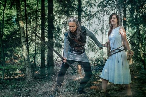 卡通动漫人物,树,森林浴,屏幕截图,图画,在森林里的幻想场景