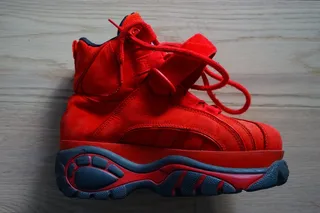 鞋，厚底鞋，唯一，高，水牛城，红色