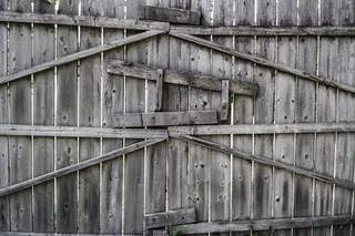 门，篱笆，木材，风化，农村，户外，老