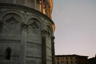 建筑,荸荠,中式传统建筑,桥梁,轿车,比萨斜塔