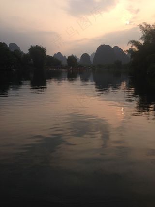 江河,山峦,街道,湖泊,天空,桂林阳朔美景