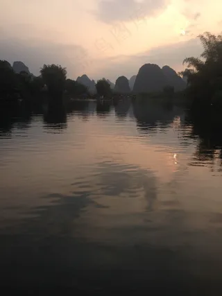 江河,山峦,街道,湖泊,天空,桂林阳朔美景