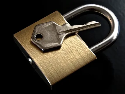 挂锁，U形锁，至，关闭，金属，闪亮，备份