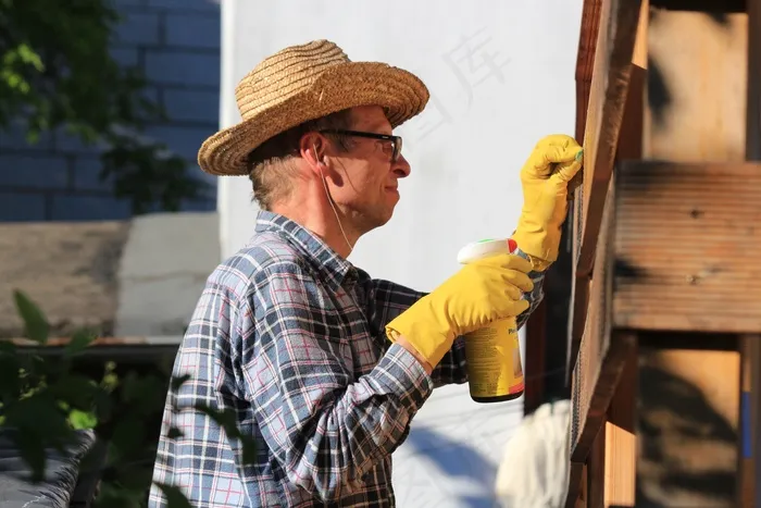 爸爸，维修，工作，清理