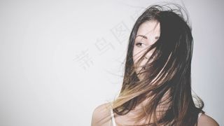 女孩，女人，模型，布鲁内特，长长的头发，微笑，微笑