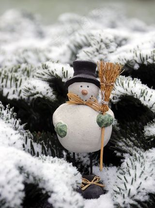 雪人，无花果，雪，德卡，冬天，寒冬