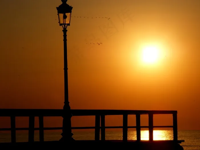 灯笼，东，太阳，伟大，桥，天空，红色