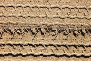 沙，海，海滩，海洋，足迹，痕迹，背景