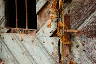 门，不锈钢，旧，门锁，关门把手