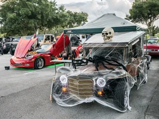 老爷车，万圣节，装饰品，汽车，表演