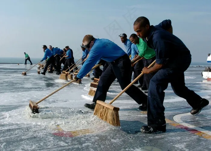 团队合作，擦洗，飞行，甲板，航空母舰