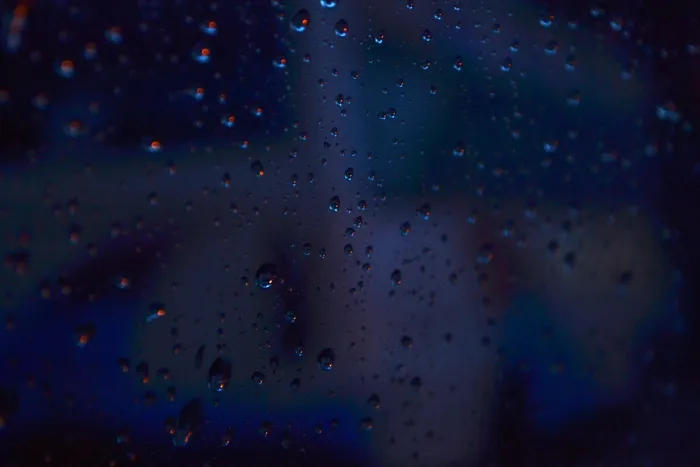 雨滴，玻璃，背景，水，雨，湿