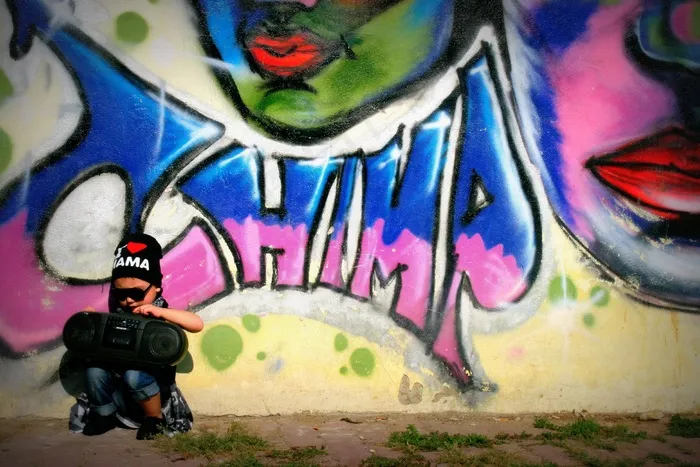 儿童，贝贝，嘻哈，涂鸦