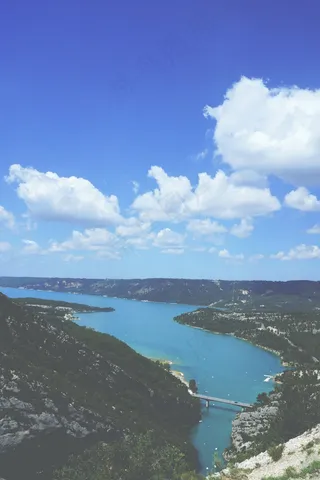 河，意见，全景图，水，景观，湖泊，桥