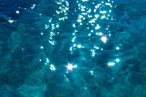 水，表面，镜像，M，反射，海