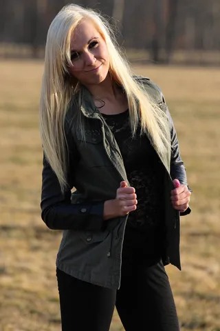 女孩，性质，太阳，肖像，颜色，树，户外