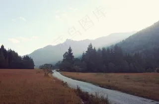 道路，离开，景观，山，徒步旅行，草