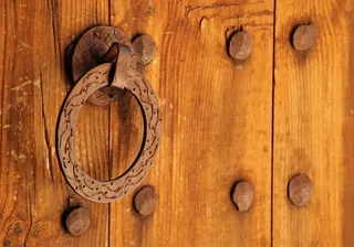 木材，建筑，门，门把手，输入，安全