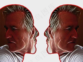 面对，面对，对话，谈话，心灵，焦虑，麻烦