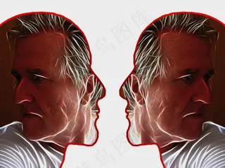 面对，面对，对话，谈话，心灵，焦虑，麻烦