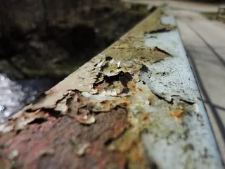 不锈钢，桥梁，栏杆，旧，风化